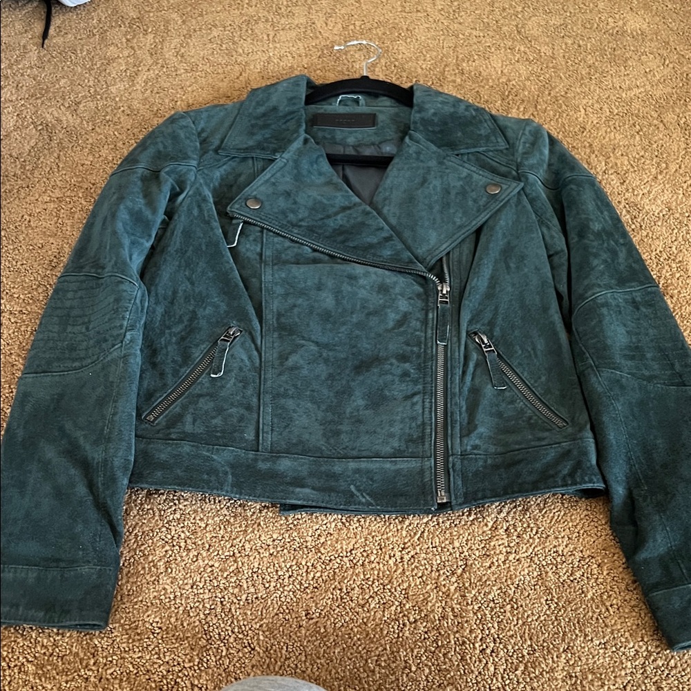 Blank NYC Deep Green Suede Jacket
